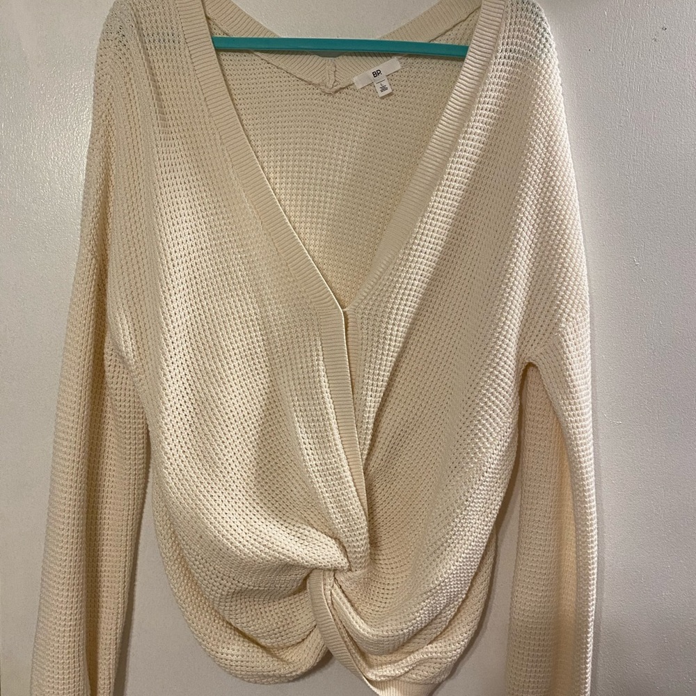Nordstrom BP waffle knit knot twist front sweater